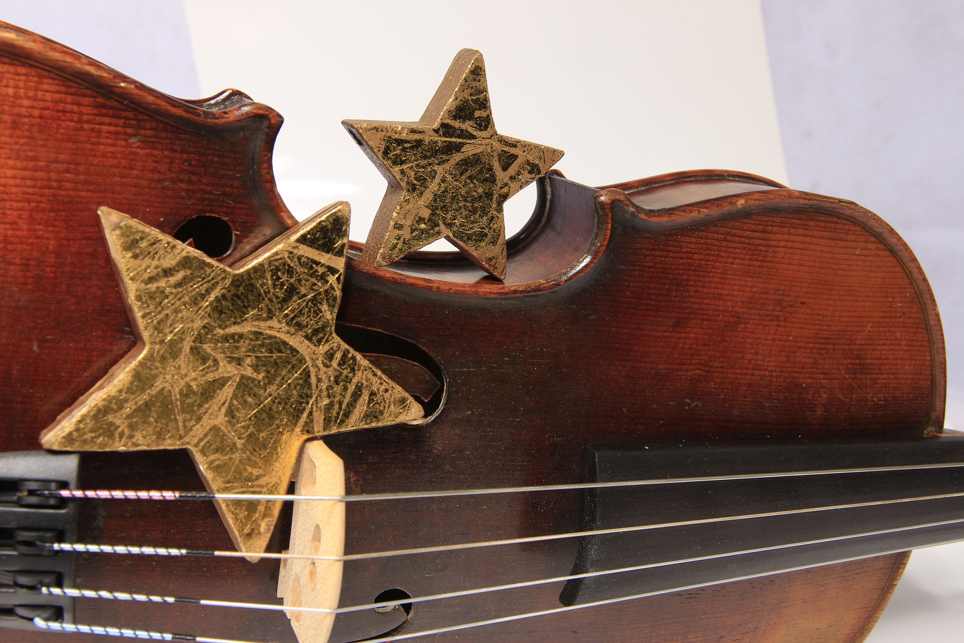 Violin med två guldstjärnor