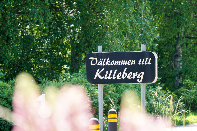 Skylt Välkommen till Killeberg