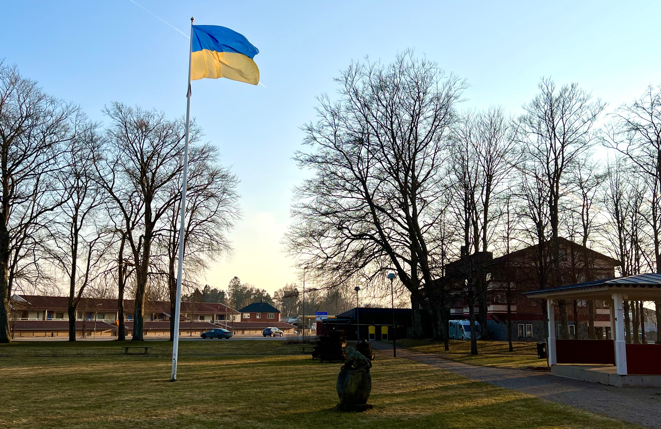 Ukrainsk flagga i Centralparken